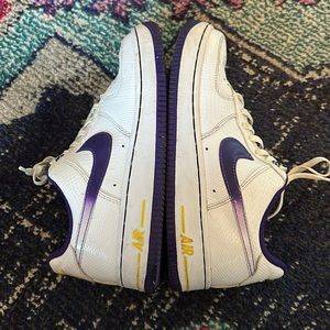 nike air force 1 purple and yellow